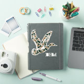 Monogram eend camouflage sticker met preppy uitstr (iPad Cover)