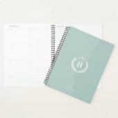 Monogram Eendenei Groen Moderne Minimalistische Fi Planner (Display)