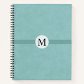 Monogram eendeneigroen dagboek voor haar notitieboek (Voorkant)