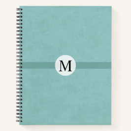 Monogram eendeneigroen dagboek voor haar notitieboek