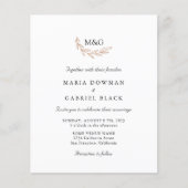 Monogram. Eenvoudig budget voor huwelijksbrochure Flyer (Voorkant)