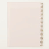 Monogram Eenvoudig Elegant Blush Goud Gepersonalis Planner (Achterkant)