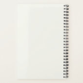 Monogram Eenvoudig Elegant Minimaal Ivoor Persoonl Planner (Achterkant)