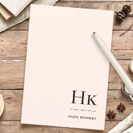 Monogram Eenvoudig Elegant Minimaal Monogram Socia Notitiekaartje