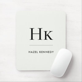 Monogram Eenvoudig Elegant Minimalistisch Klassiek Muismat