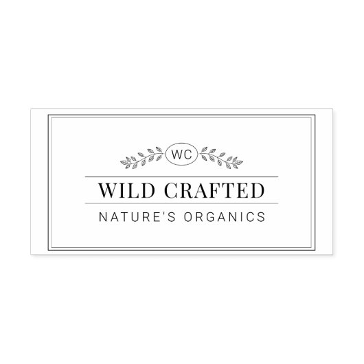 Monogram Eenvoudig extern bedrijf Rubberstempel (Afrduk)