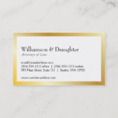 Monogram eenvoudig goud visitekaartje (Achterkant)