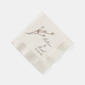 Monogram eenvoudig handgetekende katoenhoudende Pl Servet (Hoek)