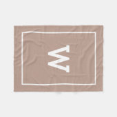 Monogram eenvoudig Initiaal met beige beige toned Fleece Deken (Voorkant (Horizontaal))