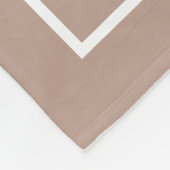 Monogram eenvoudig Initiaal met beige beige toned Fleece Deken (Hoek)