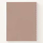 Monogram eenvoudig Initiaal met beige beige toned Notitieboek (Achterkant)