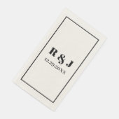 Monogram Eenvoudig Minimalistisch Aangepaste Naam  Servet (Hoek)