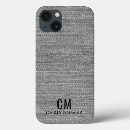 Monogram eenvoudig minimalistisch Initiaal Case-Mate iPhone Case (Achterkant)