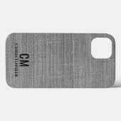 Monogram eenvoudig minimalistisch Initiaal Case-Mate iPhone Case (Achterkant (horizontaal))