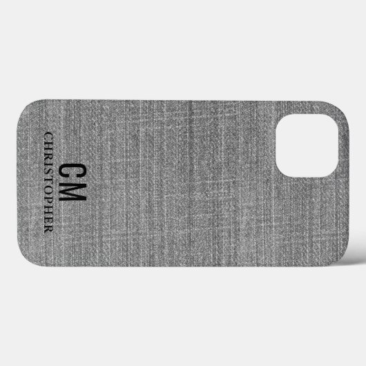 Monogram eenvoudig minimalistisch Initiaal Case-Mate iPhone Case (Achterkant (horizontaal))