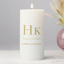 Monogram Eenvoudig Minimalistisch Ivoor Goud Monog