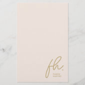 Monogram | Eenvoudig Modern Blush Pink gepersonali Briefpapier (Voorkant)