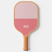 Monogram eenvoudig modern minimaal pickleball paddle (Achterkant)