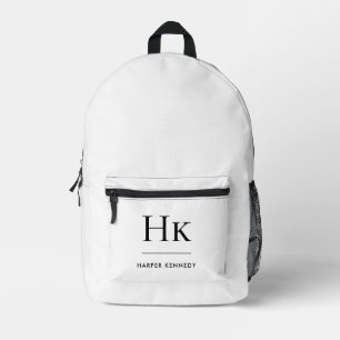Monogram Eenvoudig Modern Minimalistisch Chic Mono Bedrukte Rugzak