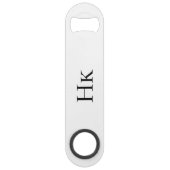 Monogram Eenvoudig Modern Minimalistisch Monogram Speed Flessenopener (Achterkant)