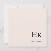 Monogram Eenvoudig Modern Monogrammed Social Notec Notitiekaartje (Voorkant)