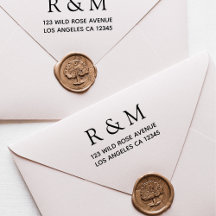 Monogram eenvoudig schoon minimalistisch retouradr