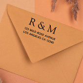 Monogram eenvoudig schoon minimalistisch retouradr  zelfinktende stempel