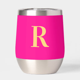Monogram Eenvoudig Stijlvol Hot Pink