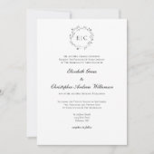Monogram Eenvoudig Traditioneel Formeel Elegant Tr Kaart (Voorkant)