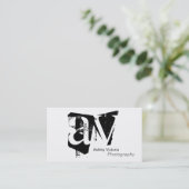 Monogram Eenvoudig Visitekaartje (Staand voorkant)