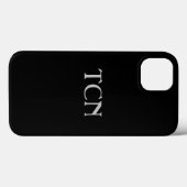 Monogram Eenvoudig Zwart Grijs Minimalistisch  Case-Mate iPhone Case (Achterkant (horizontaal))