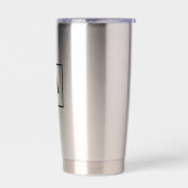 Monogram Eenvoudig Zwart Modern Geïsoleerde Drinkbeker (Links)