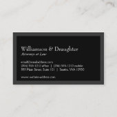 Monogram Eenvoudig Zwart Visitekaartje (Achterkant)