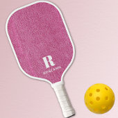 Monogram Eenvoudige Chic Roze Denim Print Pickleball Paddle