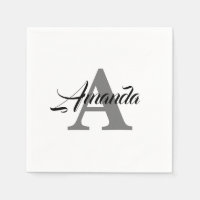 Monogram Eenvoudige Elegante Aangepaste Naam Cool