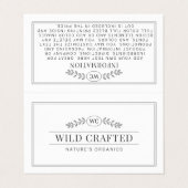 Monogram Eenvoudige elegante zwarte & witte koptek Visitekaartje (Buitenkant ongevouwen)