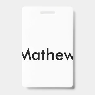 monogram eenvoudige initiaal letter add jouw naam badge
