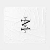 monogram eenvoudige initiaal letter add jouw naam fleece deken (Voorkant (Horizontaal))