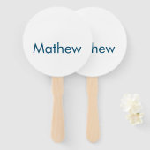 monogram eenvoudige initiaal letter add jouw naam  handwaaier (Voorkant en achterkant)