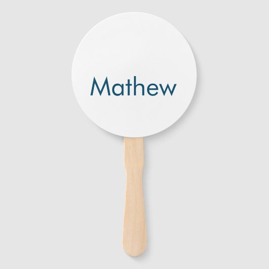 monogram eenvoudige initiaal letter add jouw naam  handwaaier (Voorkant)