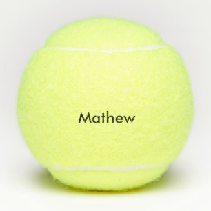 monogram eenvoudige initiaal letter add jouw naam  tennisballen