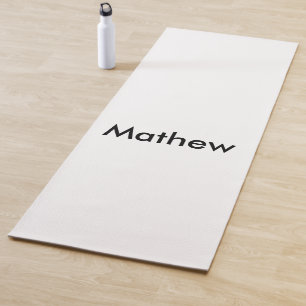 monogram eenvoudige initiaal letter add jouw naam yogamat