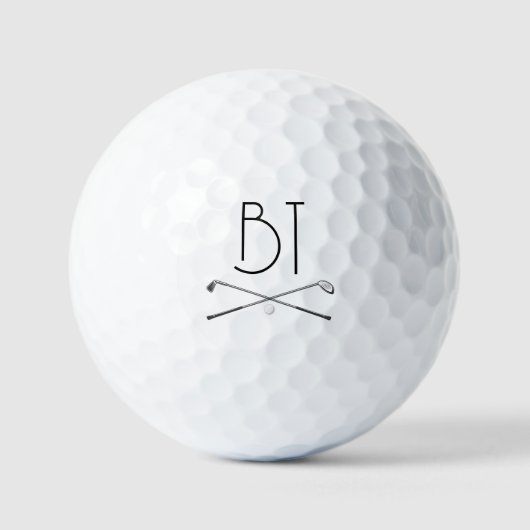 Monogram Eenvoudige Minimale  Stijl Gepersonalisee Golfballen (Voorkant)