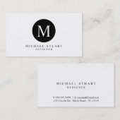 Monogram | Eenvoudige, moderne, minimalistische aa Visitekaartje (Voorkant / Achterkant)