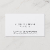 Monogram | Eenvoudige, moderne, minimalistische aa Visitekaartje (Achterkant)