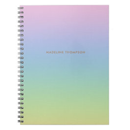 Monogram eenvoudige naam van whimsical Unicorn Rai Notitieboek