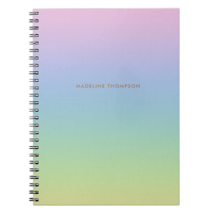 Monogram eenvoudige naam van whimsical Unicorn Rai Notitieboek