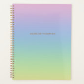 Monogram eenvoudige naam van whimsical Unicorn Rai Planner (Voorkant)