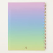 Monogram eenvoudige naam van whimsical Unicorn Rai Planner (Achterkant)