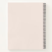 Monogram Eenvoudige Roze Roze Gepersonaliseerde Na Notitieboek (Achterkant)